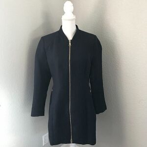 H&M Women Navy Long Sleeve Full Zipper Closure Jacket
